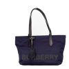 Women Burberry Women'S Tote Bags | Burberry Small Navy Blue Logo Econyl Nylon Tote Shoulder Handbag Purse