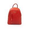 Women Baldinini Trend Women Backpacks | Baldinini Trend Elegant Red Zip-Closure Backpack With Golden Accents