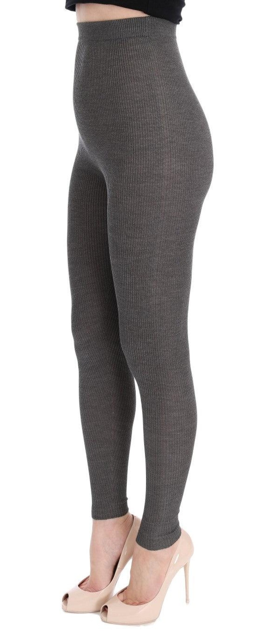 Women Dolce & Gabbana Women'S Tights And Socks | Dolce & Gabbana Gray Cashmere Stretch Tights