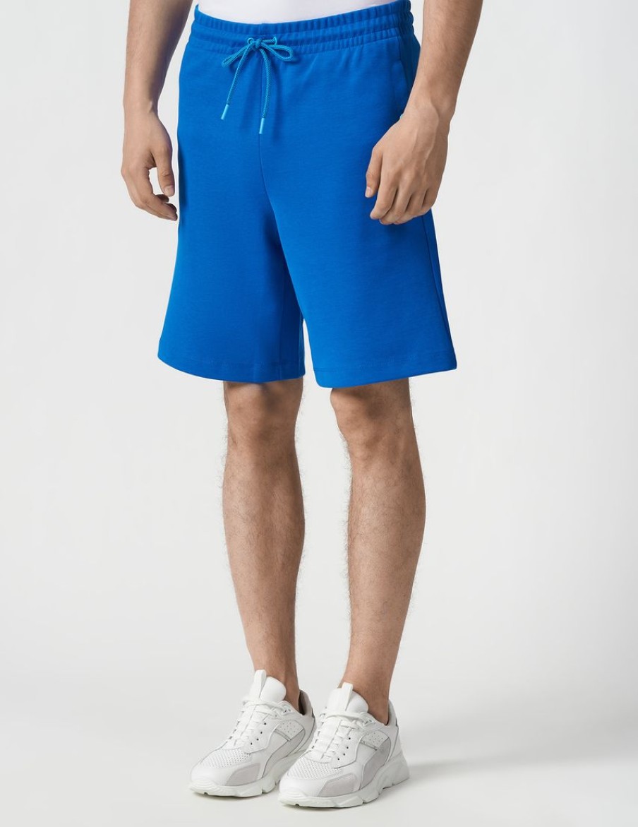 Men Bikkembergs Men'S Shorts | Bikkembergs Elevated Bermuda Shorts With Rubber Detail