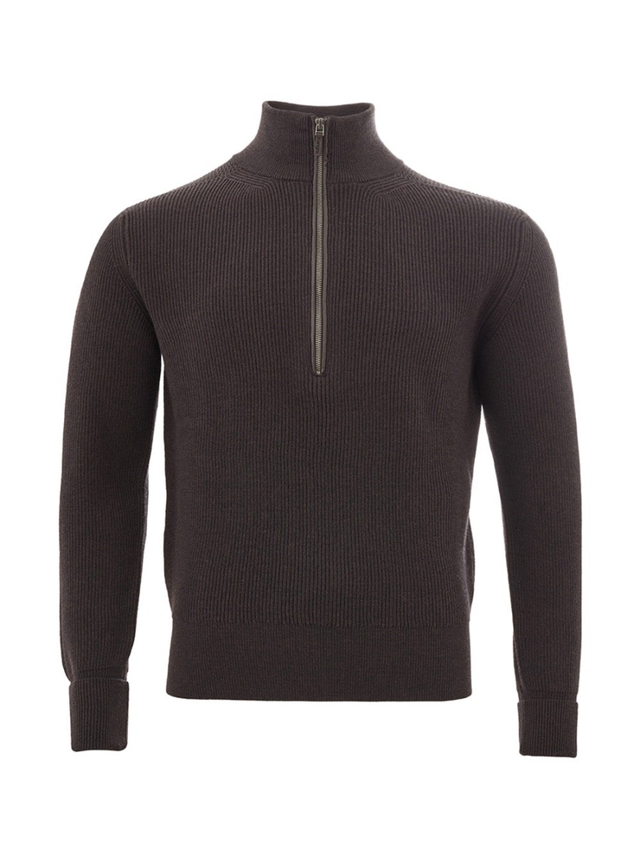 Men KANGRA Men'S Cardigans | Kangra Half Zip Turtleneck Jumper