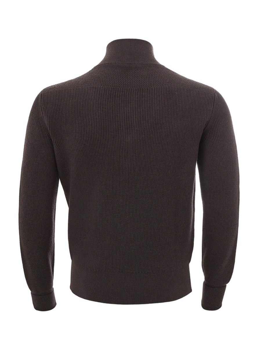 Men KANGRA Men'S Cardigans | Kangra Half Zip Turtleneck Jumper