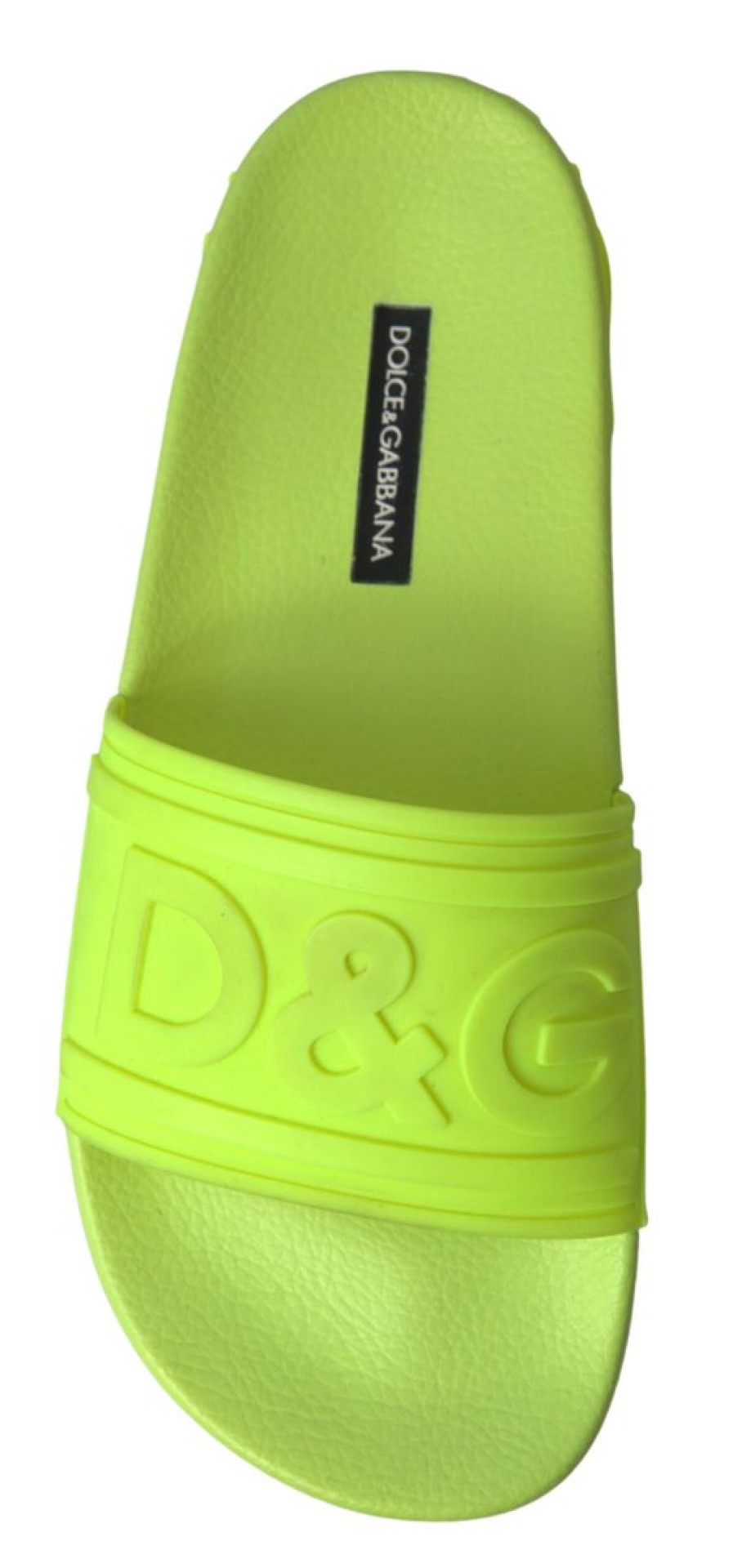 Women Dolce & Gabbana Women'S Flat Shoes | Dolce & Gabbana Yellow Green Sandals Slides Shoes