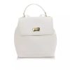 Women Baldinini Trend Women Backpacks | Baldinini Trend White Polyurethane Backpack - Genuine Authentic Brand Llc