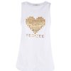 Women Yes Zee Women'S Tops & T-Shirts | Yes Zee Chic Studded Cotton Tank Top - Fresh Elegance