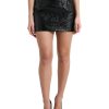 Women Dolce & Gabbana Women'S Skirts | Dolce & Gabbana Black Cotton High Waist Fitted Mini Skirt