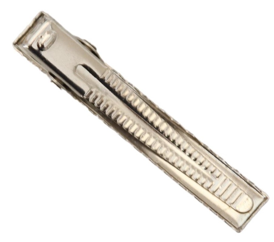 Men Ermenegildo Zegna Men'S Tie Clips | Ermenegildo Zegna Silver Tone Brass Men Tie Clip