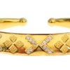 Women Nialaya Women'S Bracelets | Nialaya Cz Gold Sterling 925 Silver Bangle Bracelet