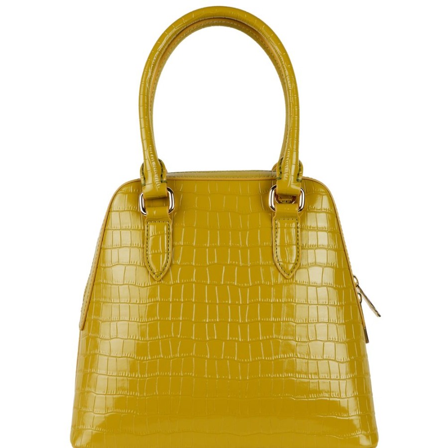 Women Baldinini Trend Women'S Handbags | Baldinini Trend Pistachio Python Print Calfskin Handbag