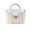 Women Michael Kors Women Satchel Bags | Michael Kors Manhattan Medium Powder Blush Multi Pvc Top Handle Satche