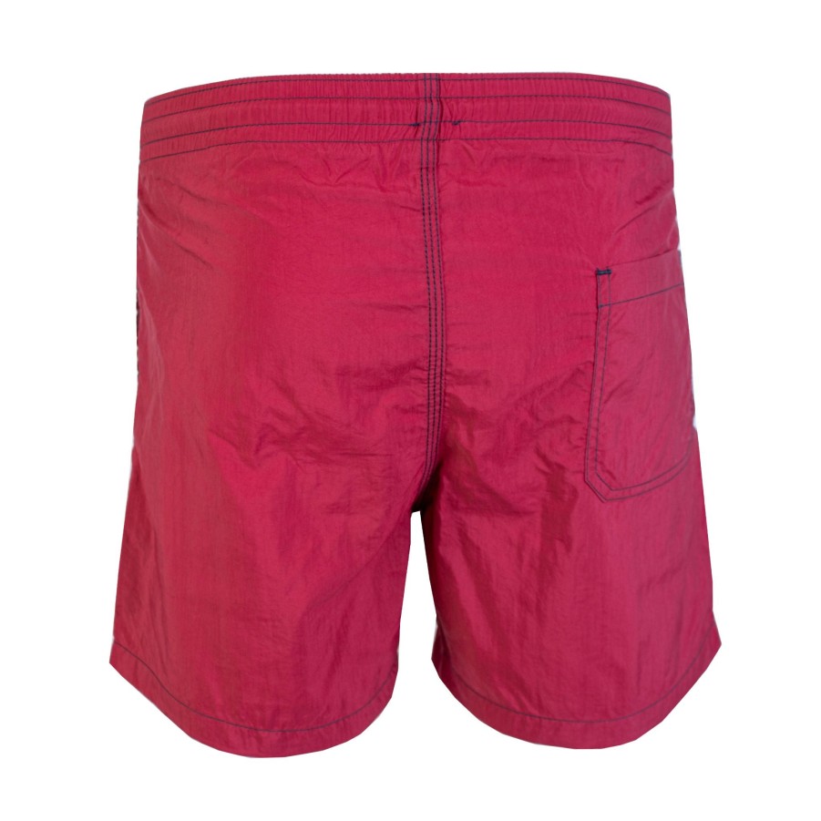 Men Malo Men'S Swimwear | Malo Burgundy Swim Short