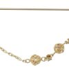 Women Dolce & Gabbana Women'S Brooches | Dolce & Gabbana Gold Tone 925 Sterling Silver Crystal Chain Pin Brooch