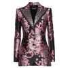 Women Dolce & Gabbana Women'S Suits & Blazers | Dolce & Gabbana Floral Jacquard Single-Breasted Jacket