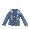 Women Jacob Cohen Women'S Suits & Blazers | Jacob Cohen Chic Blue Denim Jacket With Contrast Stitching