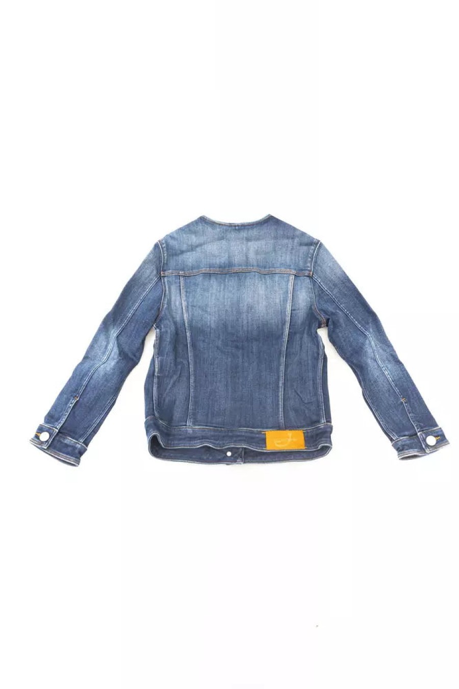 Women Jacob Cohen Women'S Suits & Blazers | Jacob Cohen Chic Blue Denim Jacket With Contrast Stitching