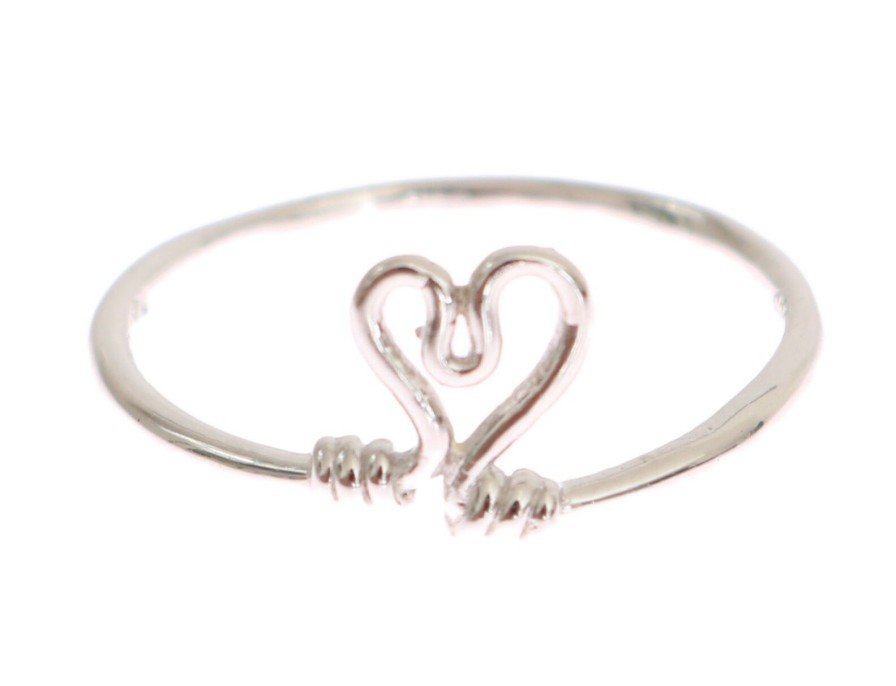 Women Nialaya Women'S Rings | Nialaya Silver Authentic Womens Love Heart Ring