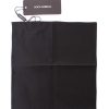 Men Dolce & Gabbana Men'S Handkerchief | Dolce & Gabbana Black Silk Handkerchief