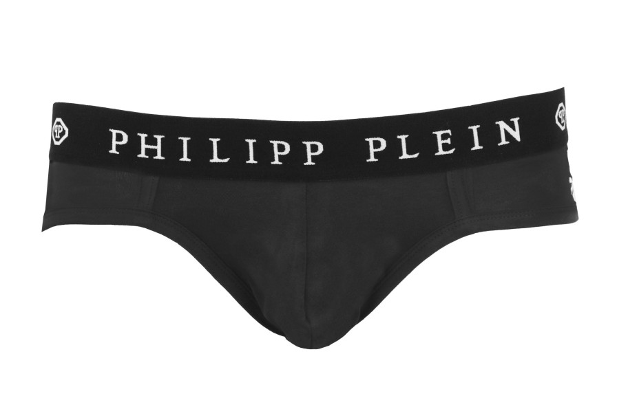 Men Philipp Plein Men'S Underwear | Philipp Plein Elegant Black Elasticized Boxer Shorts Duo