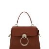 Women Chloé Women'S Handbags | Chloe Brown Calf Leather Tess Handbag