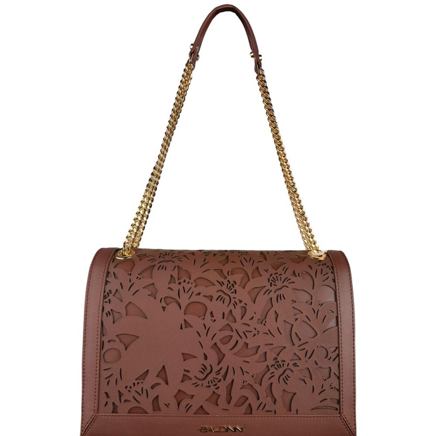 Women Baldinini Trend Women'S Crossbody Bags | Baldinini Trend Chic Floral Calfskin Shoulder Bag