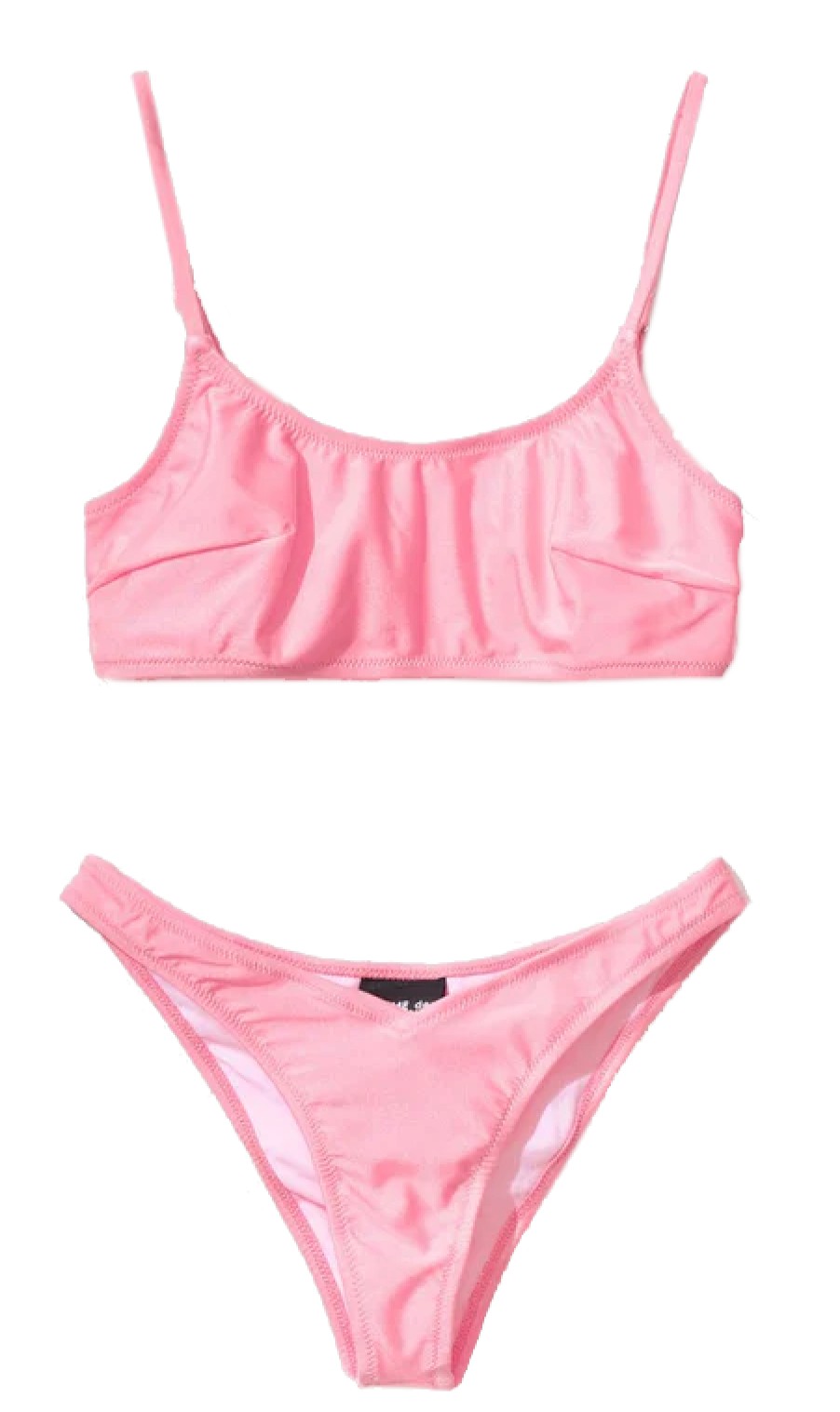 Women Comme Des Fuckdown Women'S Swimwear | Comme Des Fuckdown Chic Logo-Print Nylon Bikini Swimsuit In Pink