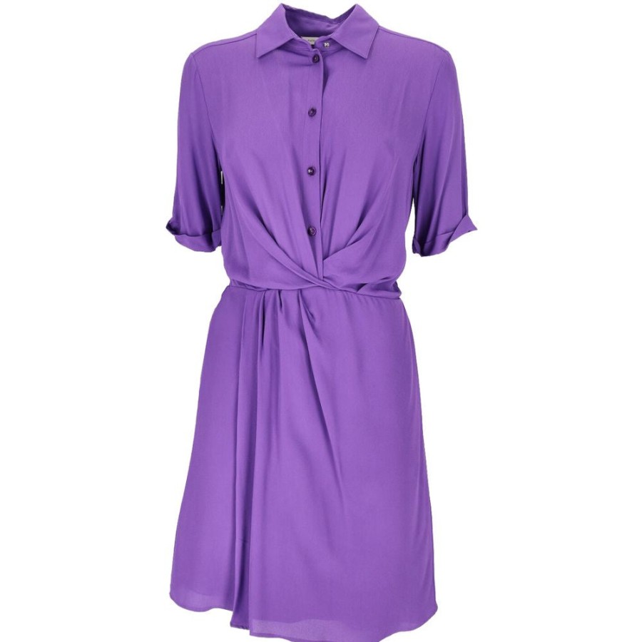 Women Patrizia Pepe Women'S Dresses | Patrizia Pepe Purple Viscose Dress