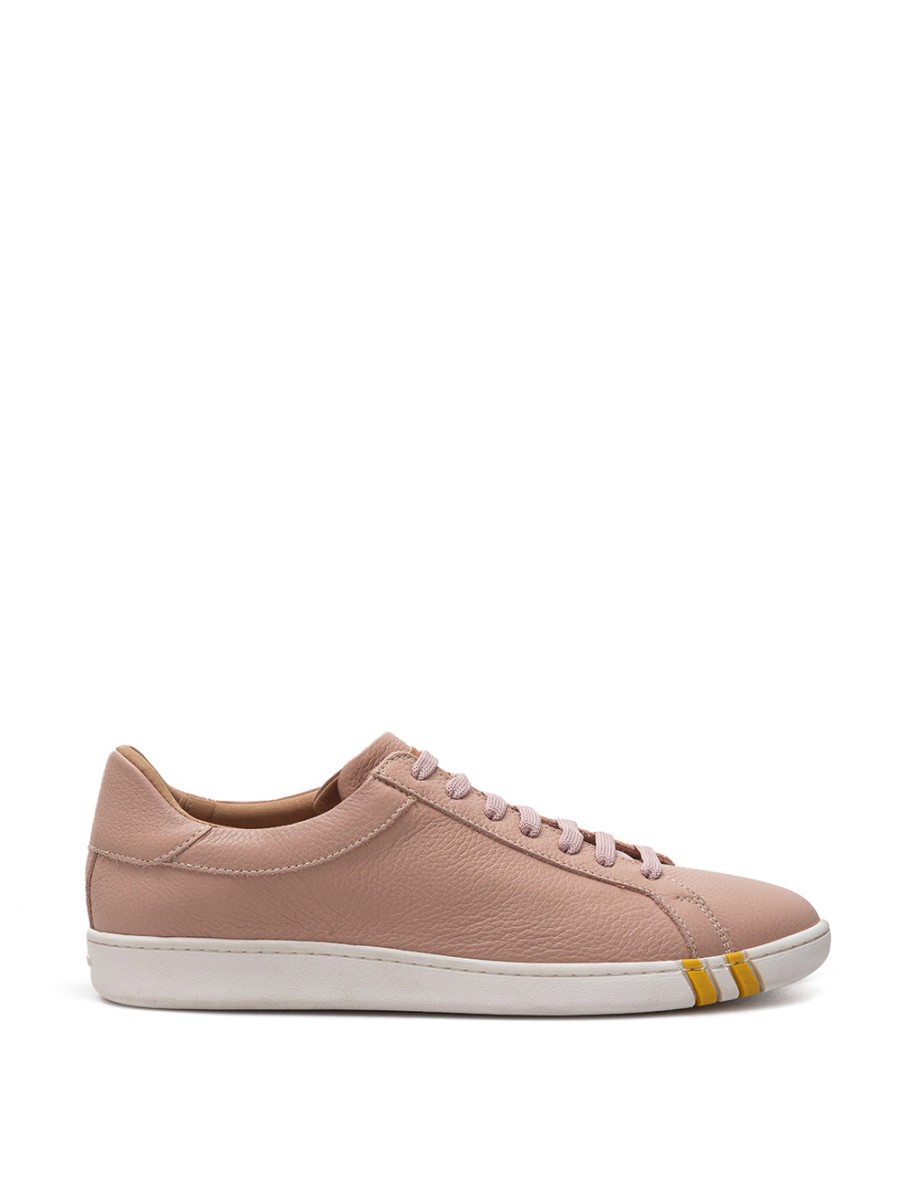 Women Bally Women'S Sneakers | Bally Pink Leather Sneakers