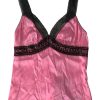 Women Dolce & Gabbana Women'S Underwear | Dolce & Gabbana Pink Lace Silk Sleepwear Camisole Top Underwear