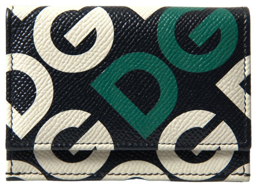 Women Dolce & Gabbana Women'S Wallets | Dolce & Gabbana Multicolor Dg Mania French Flap Leather Wallet