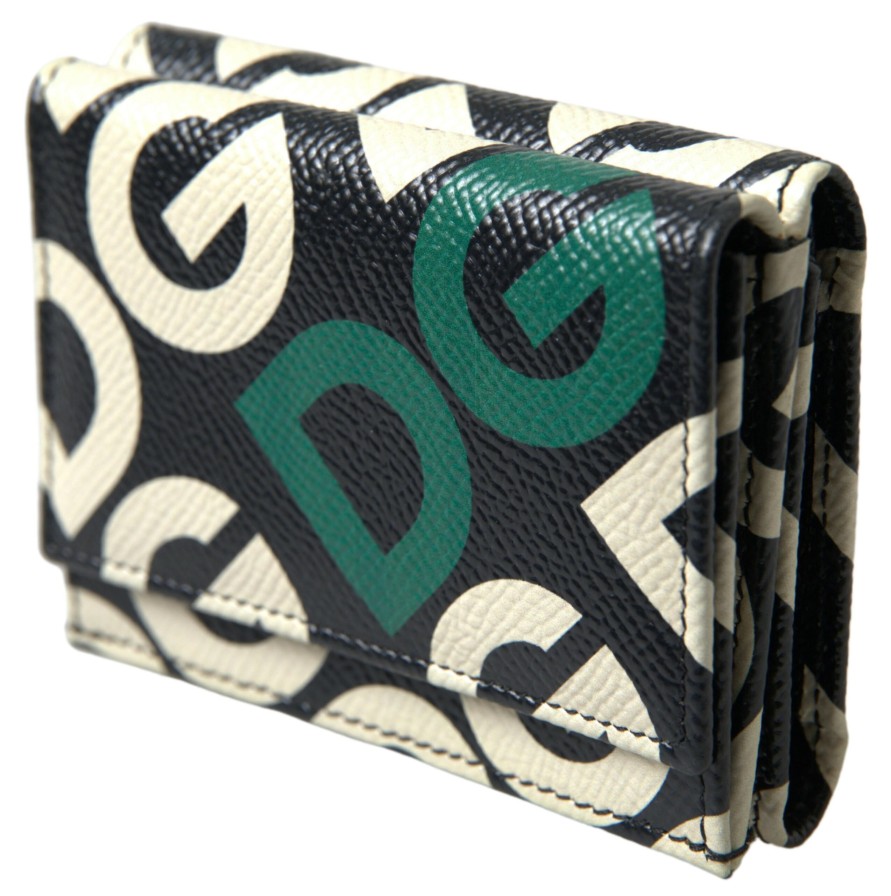 Women Dolce & Gabbana Women'S Wallets | Dolce & Gabbana Multicolor Dg Mania French Flap Leather Wallet