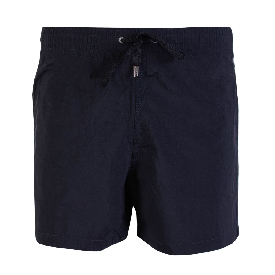 Men Malo Men'S Swimwear | Malo Black Swim Short