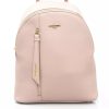 Women Baldinini Trend Women Backpacks | Baldinini Trend Chic Pink Backpack With Golden Accents