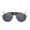 Men Frankie Morello | Frankie Morello Sleek Shield Sunglasses With Metallic Accents