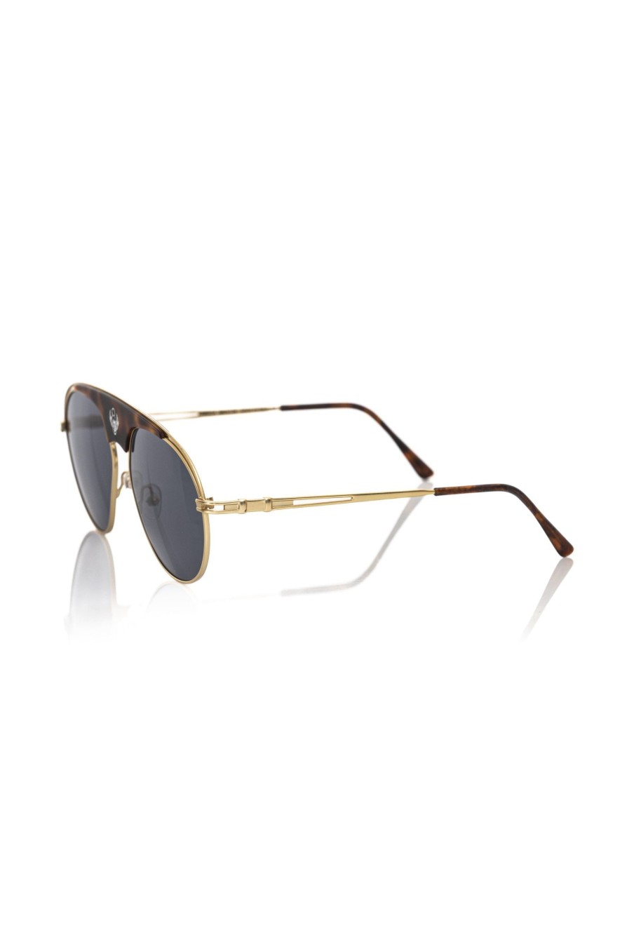 Men Frankie Morello | Frankie Morello Sleek Shield Sunglasses With Metallic Accents