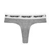 Women Philipp Plein Women'S Underwear | Philipp Plein Chic Gray Logo-Banded Women'S Thongs - 2 Pack