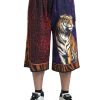 Men Dolce & Gabbana Men'S Shorts | Dolce & Gabbana Multicolor Tiger Print Men Bermuda Shorts