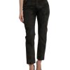 Women Dolce & Gabbana Women'S Pants & Jeans | Dolce & Gabbana Brown Boyfriend Mid Waist Cotton Denim Jeans