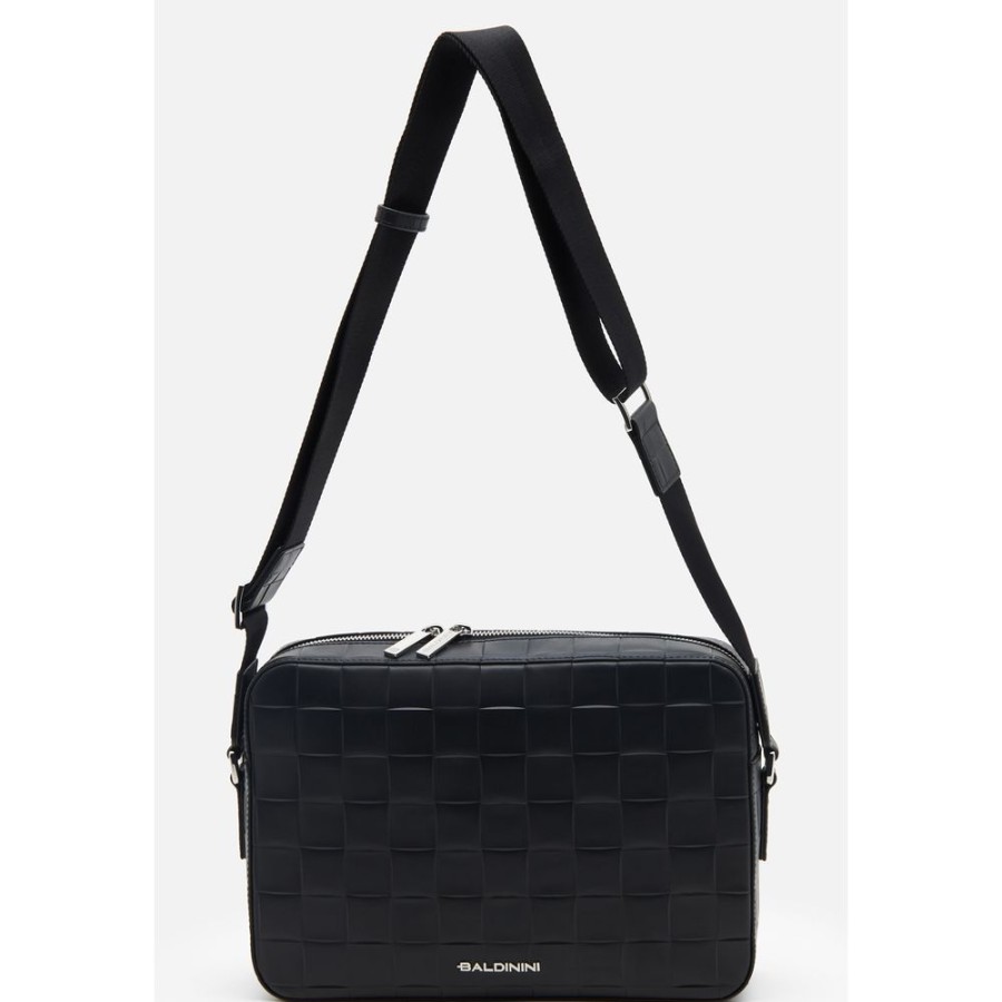 Men Baldinini Trend Men'S Shoulder Bags | Baldinini Trend Elegant Woven Leather Crossbody Bag