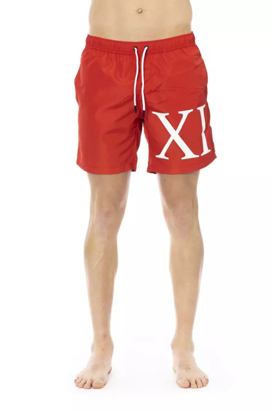 Men Bikkembergs Men'S Swimwear | Bikkembergs Red Polyester Swimwear - Genuine Authentic Brand Llc