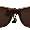 Women Dolce & Gabbana | Dolce & Gabbana Plastic Full Rim Brown Mirror Lens Dg4284 Sunglasses