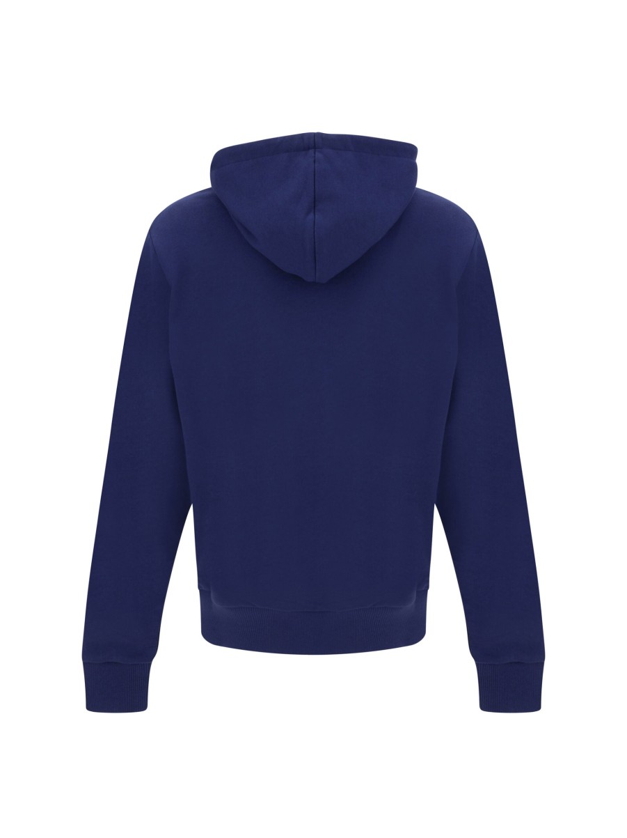 Men Balmain Men'S Sweatsuit | Balmain Blue Cotton Hoodie Sweatshirt