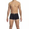 Men Cavalli Class Men'S Underwear | Cavalli Class Cavalli Class Sleek Black Cotton Trunks (3-Pack)