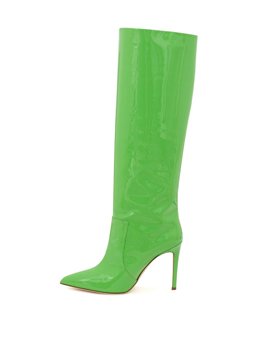 Women Paris Texas Women'S Boots | Paris Texas Green Patent Leather Boot