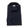 Men Bagutta Men'S Shirts | Bagutta Slim Fit Blue French Collar Shirt