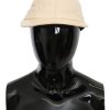 Men Dolce & Gabbana Men'S Hats & Caps | Dolce & Gabbana White Lamb Skin 100% Leather Baseball Hat