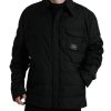 Men Dolce & Gabbana Men'S Jackets | Dolce & Gabbana Black Polyester Quilted Logo Patch Jacket