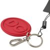 Women Dolce & Gabbana Women'S Keychains | Dolce & Gabbana Red Rubber Dg Logo Silver Brass Metal Keyring Keychain