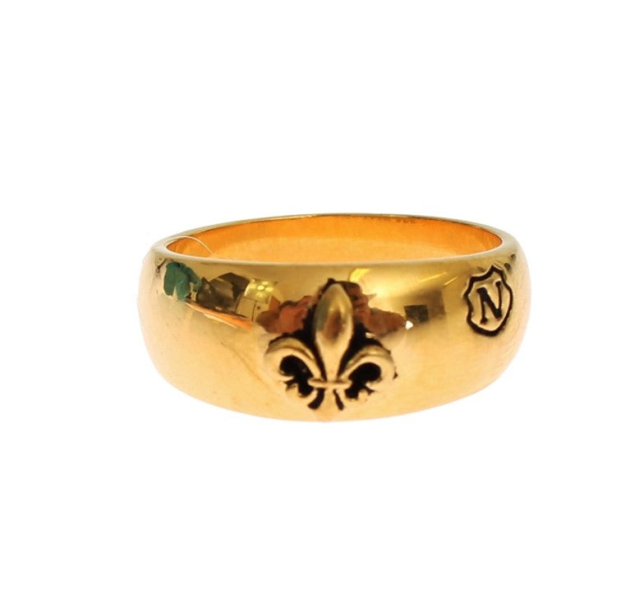 Men Nialaya Men'S Rings | Nialaya Gold Plated 925 Silver Ring