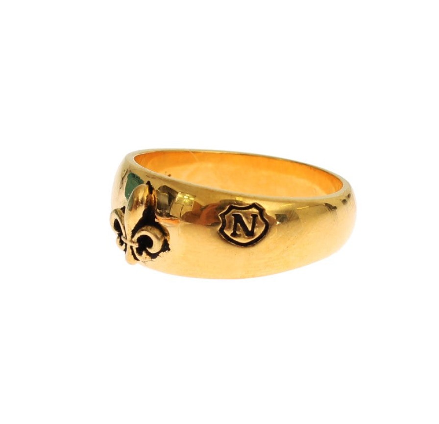 Men Nialaya Men'S Rings | Nialaya Gold Plated 925 Silver Ring