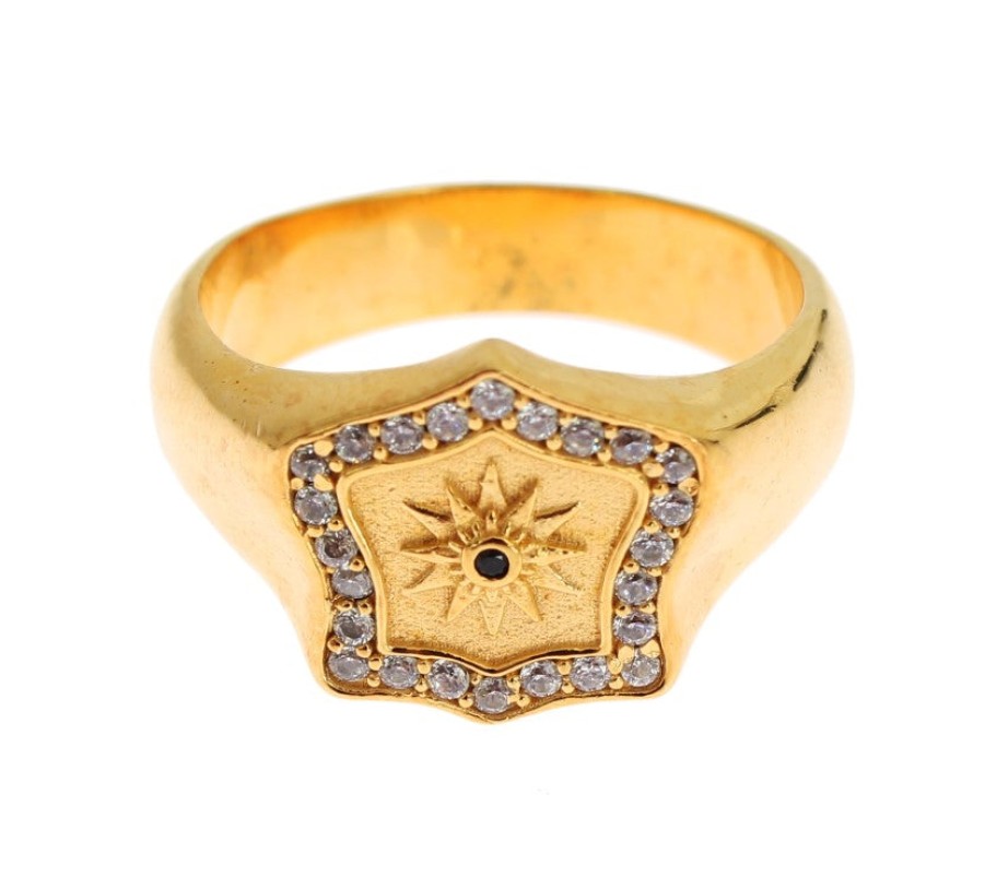 Men Nialaya Men'S Rings | Nialaya Gold Plated 925 Sterling Silver Ring